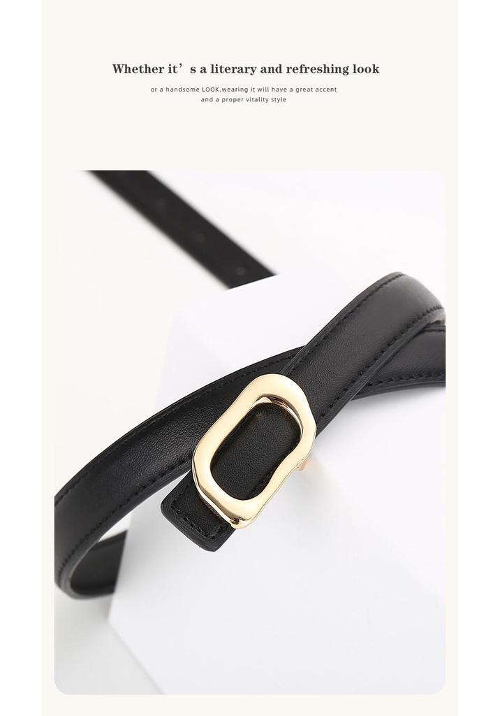 Genuine Leather Women's Fashion Belt - Versatile Waistband for Casual or Commuting Styles