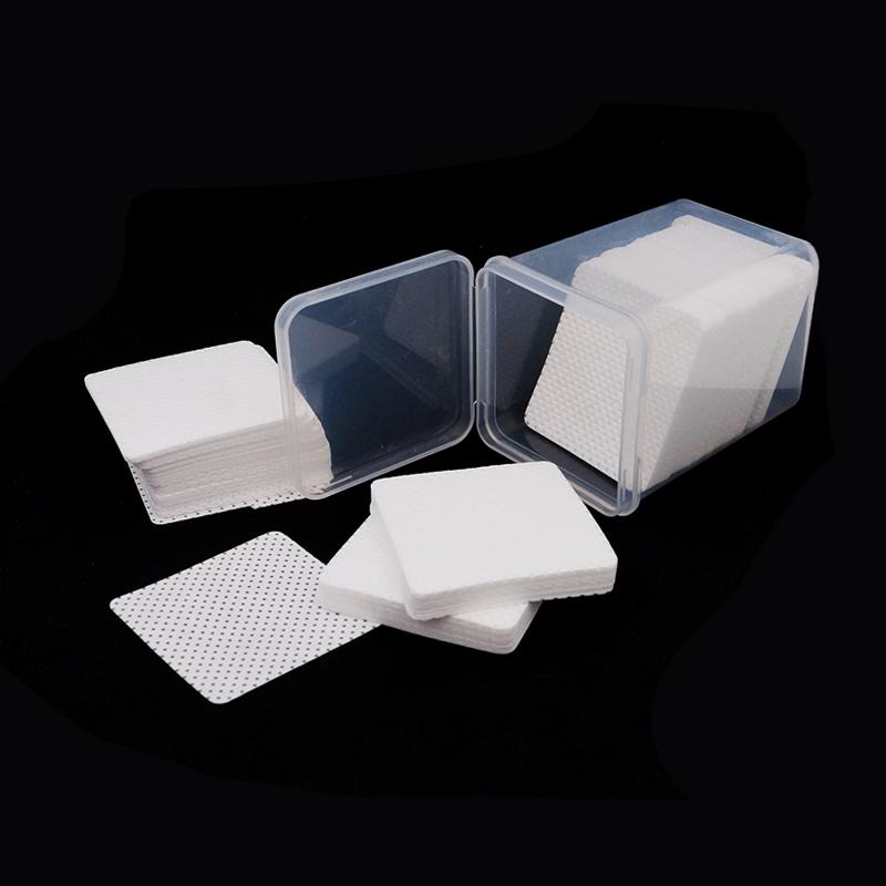200Pcs Lint-Free Paper Cotton Wipes Eyelash Extension Glue Remover Pads Lashes Grafting Cleaning Glue Mouth Wipe Makeup Tool