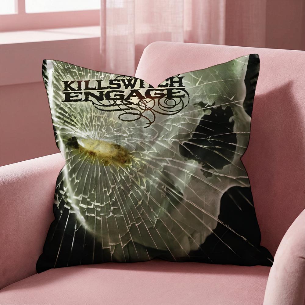 

Killswitch Engage Cushion Cover Multi-Scene Pillow Cover for Home & Car - Reversible, Soft & Durable for Daily Use 30cmx30cm