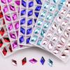 High Quality Rhombus Glass Crystal Sew On Rhinestones Strass Stone With Two Holes,DIY/clothing Accessories 1.1x1.9cm 28pcs