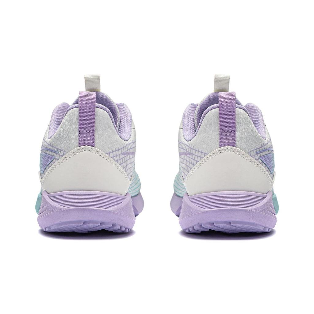 LiNing Youth Sports Trend Durable Lightweight Rebound Low-Top Running Shoes Kids sneaker White Purple YKFS098-6