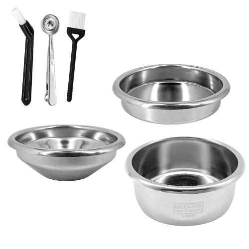 

NEOUZA Coffee Non-Pressurized Espresso Basket, Single Wall, 54mm, Compatible with Breville 870/875/878/880, Stainless Steel (Combo Set)