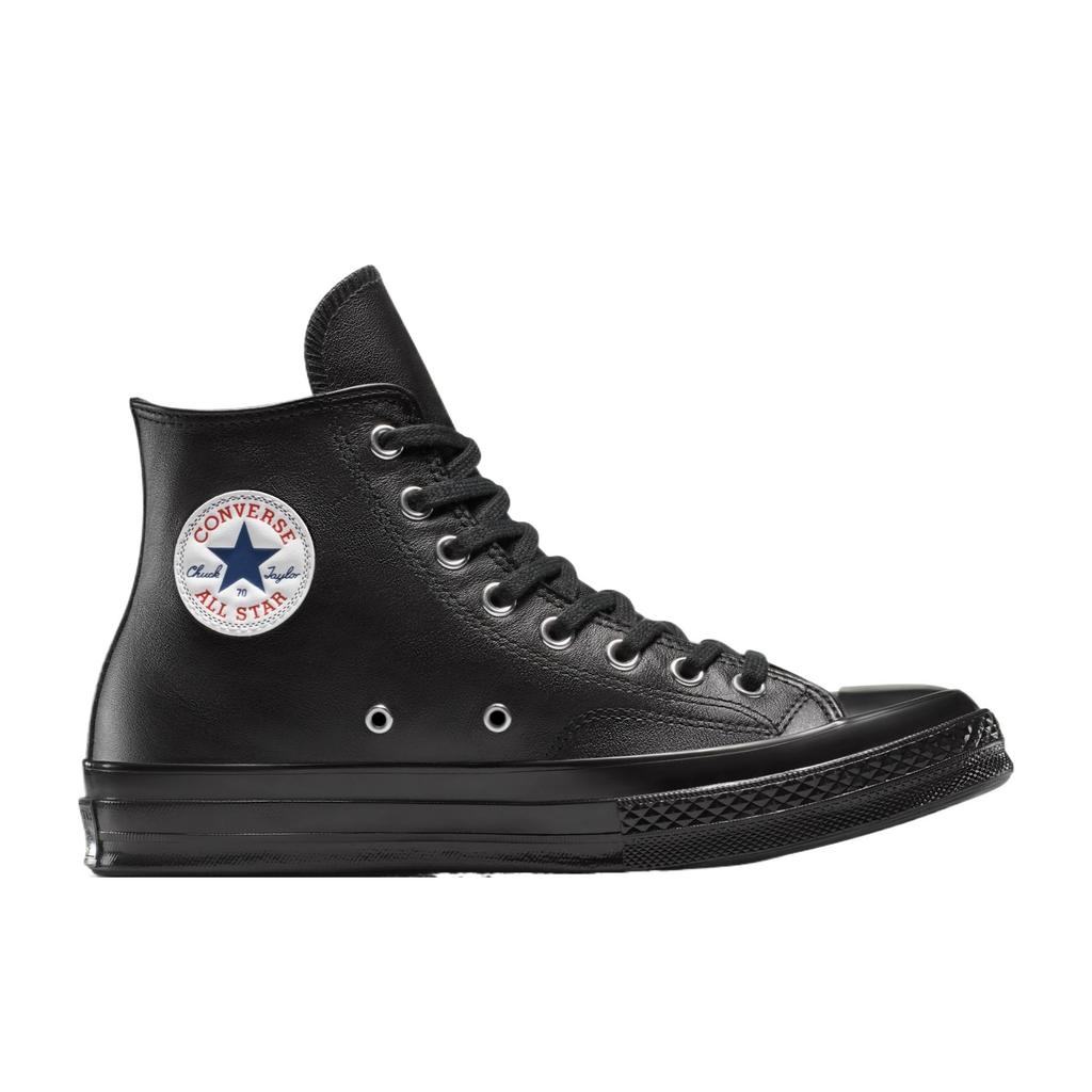 Converse Chuck 70 High Leather Black Black White Unisex Sneakers A15169C