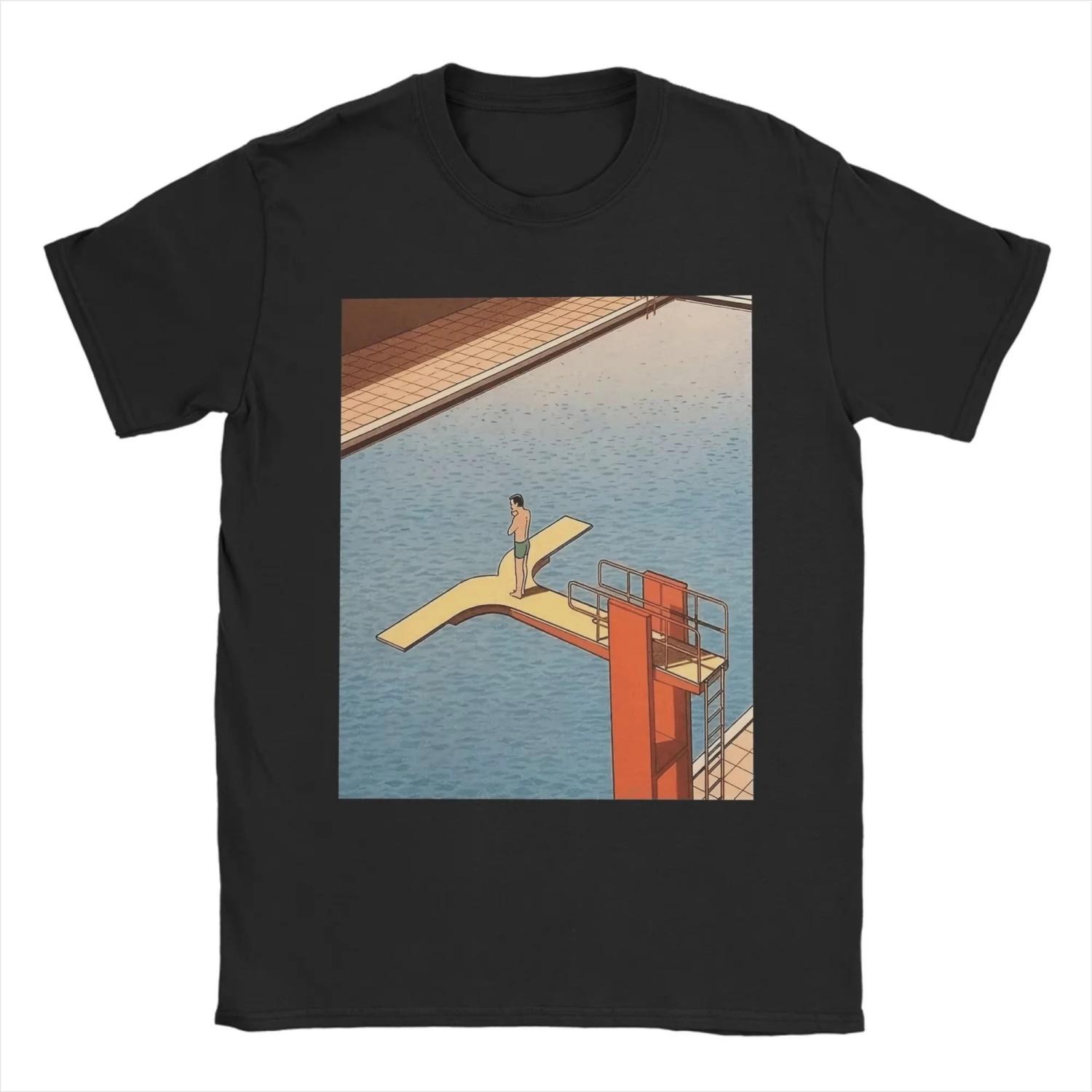 

Swimming Art of Guy Billout T Shirt 2025 Summer Couple 100% Cotton O Neck Oversize Top Tees Short-Sleeve Aesthetic Tshirt Unisex S чёрный