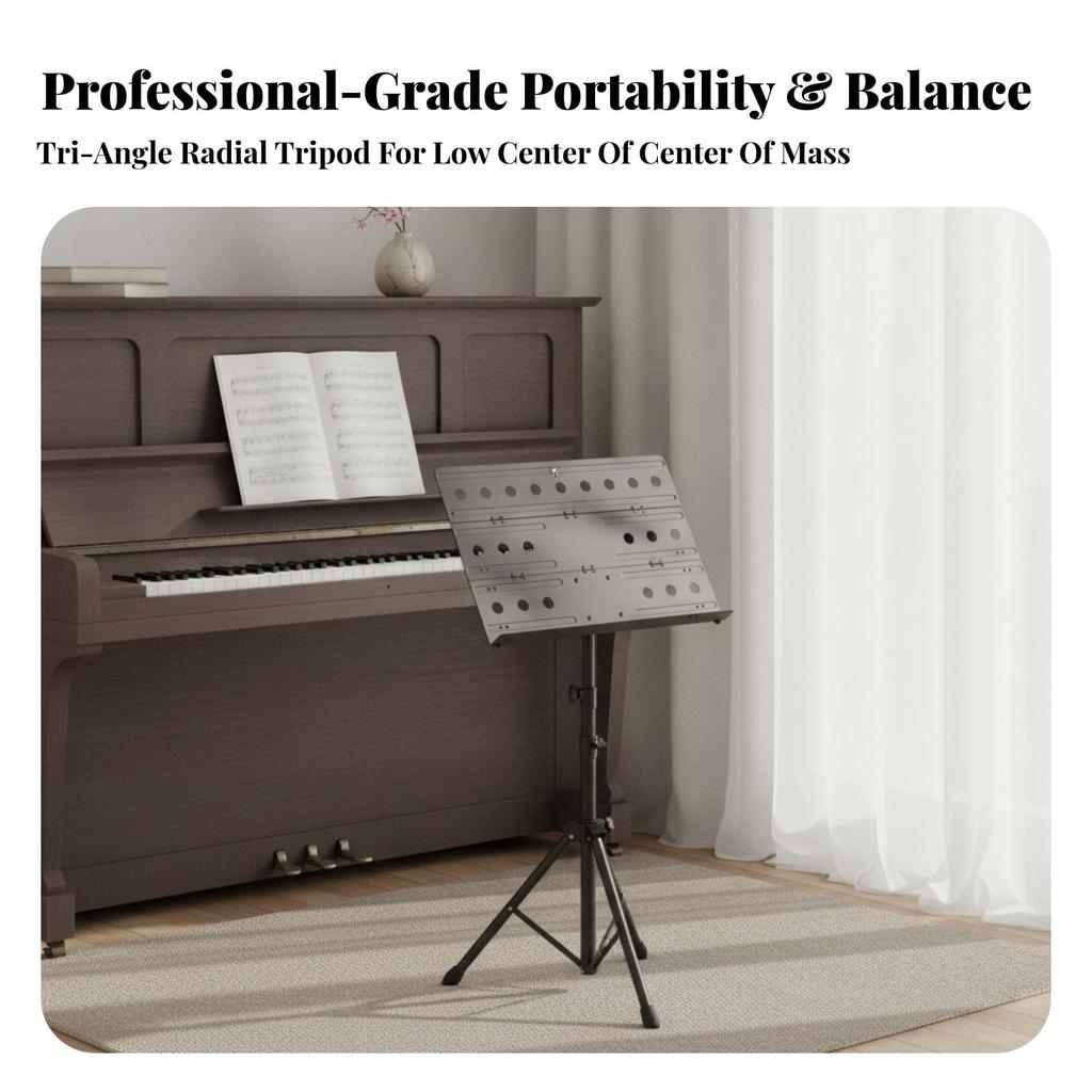 Folding Music Stand Stable with Tripod Base Compact for Students