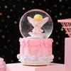 Cartoon Couple Crystal Ball Resin Snow Globe Music Box Toy