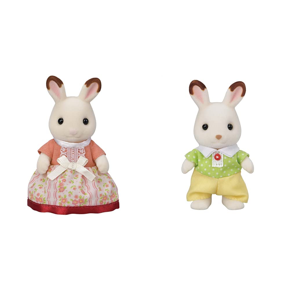 Sylvanian Families Chocolate Rabbit Mother + Boy