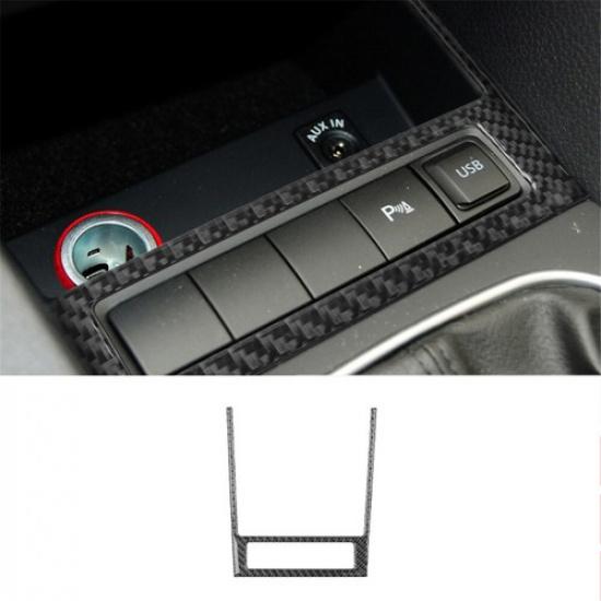 Carbon Fiber Floor Console Storage Cover Trim For Volkswagen Jetta Sedan