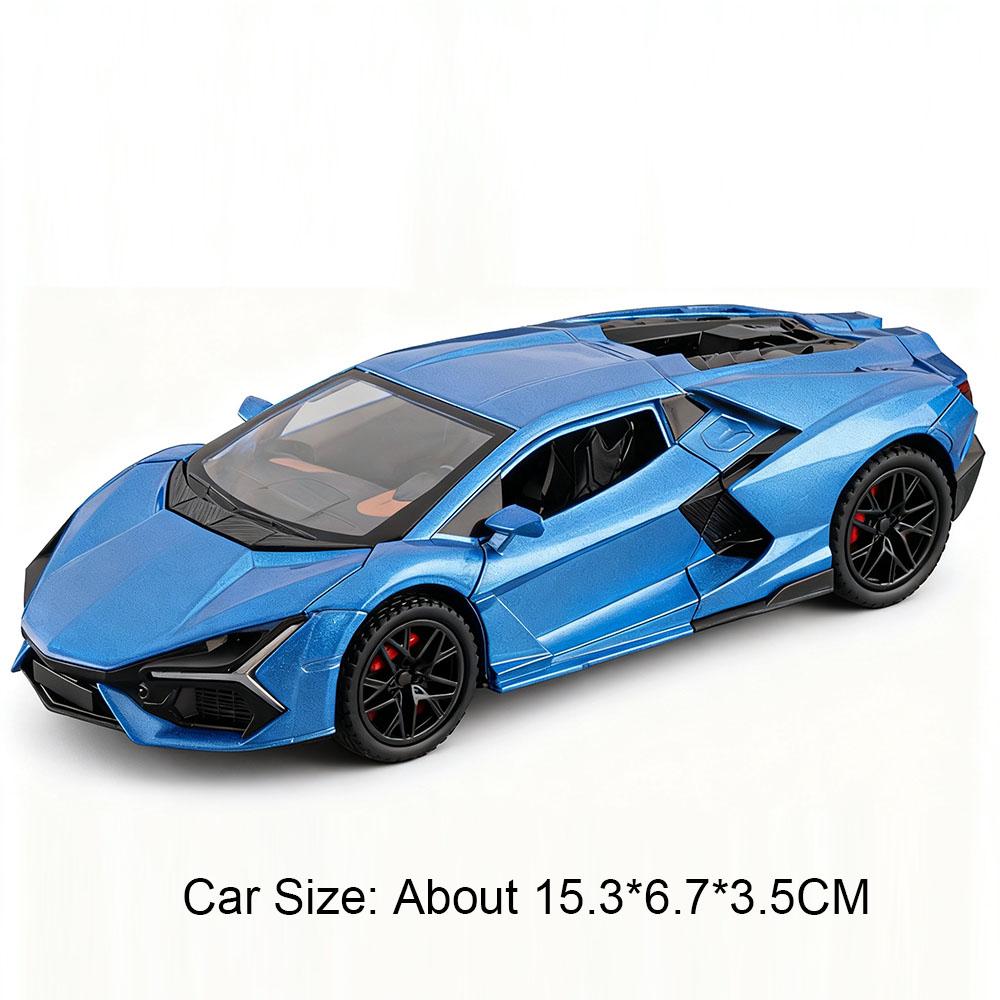 

1:32 Scale Lambor Revuelto SVJ63 Toy Cars Models Wheel Pull Back Miniature Supercar Simulated Interior Vehicle Interactive Toys