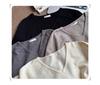 Light High-Waisted V-Neck Knit Sweater with Tie-Up for Women - Autumn/Winter Loose Slimming Trendy Top