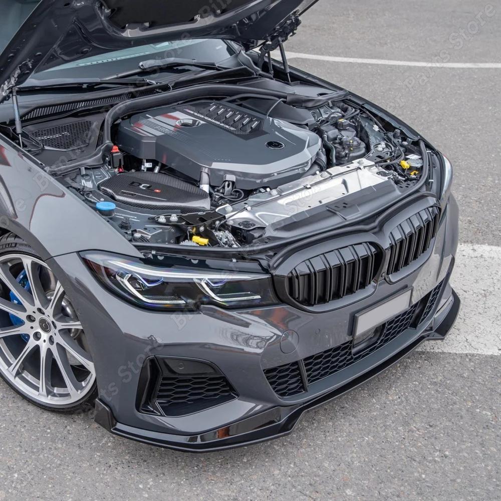 3 st MP Frontspoiler Läpp Splitter Spoiler Diffusor Skydd Karosskit För BMW G20 G21 M-paket 320i 330i M340i xDrive 2019-2022 Blank