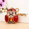 Exquisite Rhinestone Bear Keychain Pendant for Women - Cute Gift for Bag Accessory