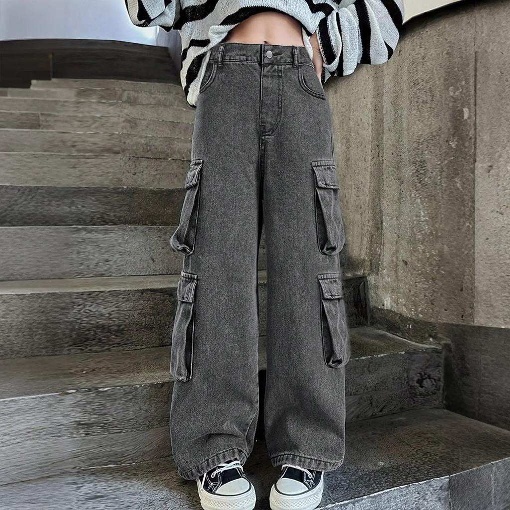 Ladies' Jeans Trend Casual Fashion Straight Leg Workwear Jeans
