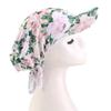 Cotton Outdoor Visor Hat with Attached Scarf Head Cover Adjustable Lightweight Sun Protection Cap for Women and Men