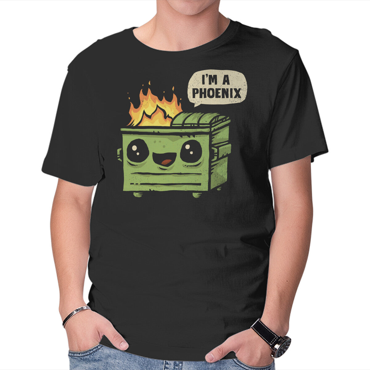 Unisex Crew Neck T-Shirt I m A Phoenix Graphic Short Sleeve Casual Tee S