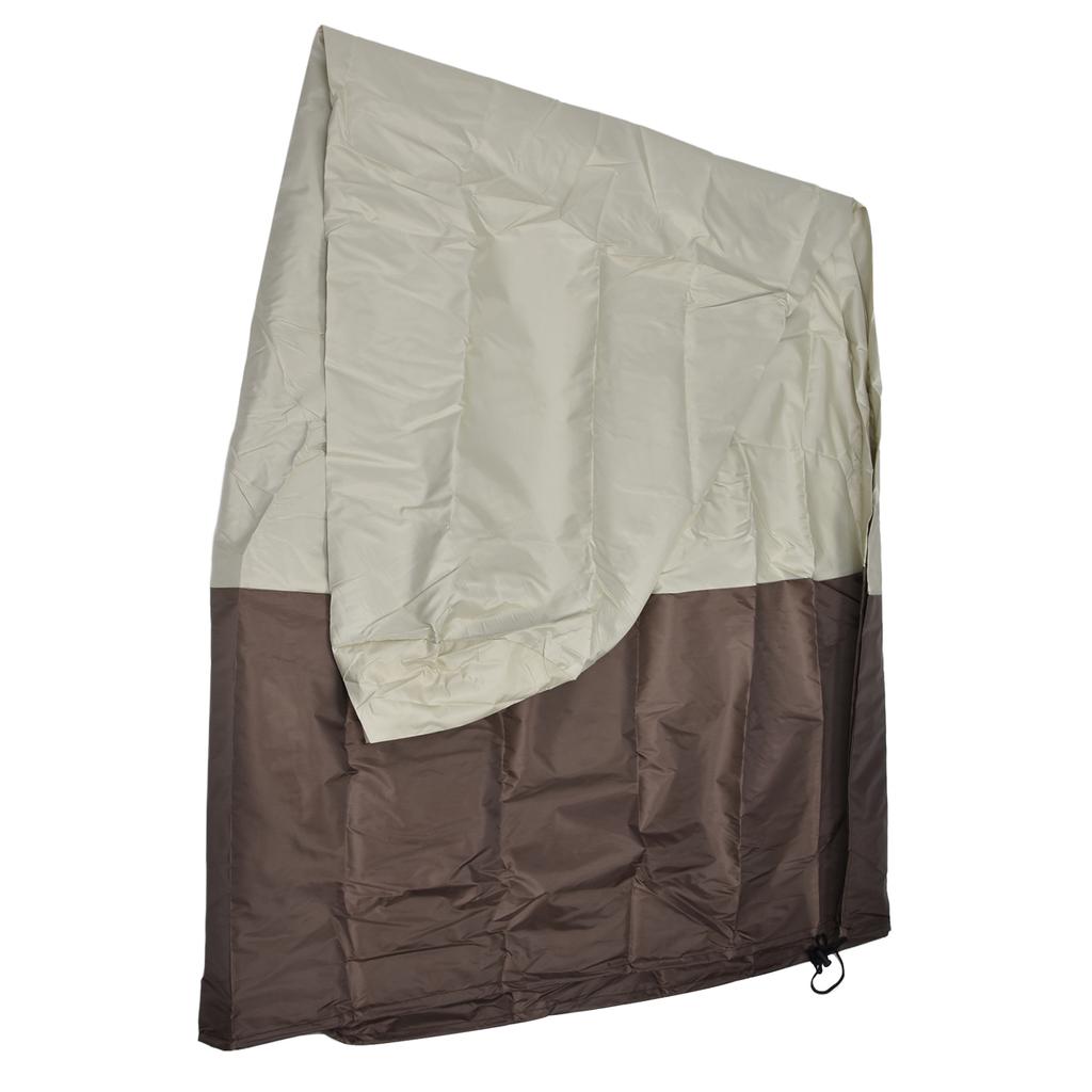 Garden Fountain Cover 210D Silver Coated Oxford Cloth Waterproof Statue Protective Cover for Outdoor PatioBeige and