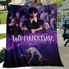 Wednesday Printed Blanket Cozy Plush Blanket For Couch Sofa Bed Office Camping And Outdoor Use