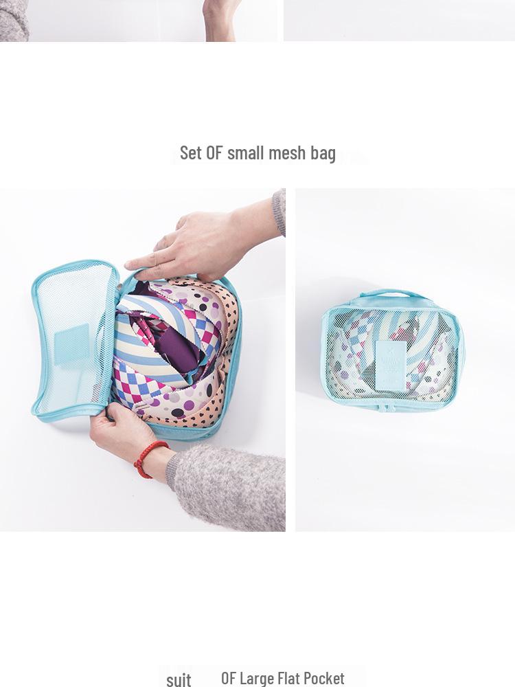 Travel Bag 6-Piece Set: Oxford Cloth Organizer for Underwear, Bras, and Shoes
