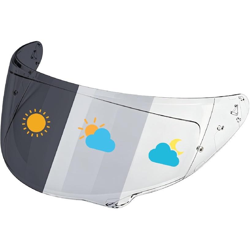PSLER Photochrome Splittersicherer Helmvisier für i11 i71 HJ38 F71 | Schlagfest, UV400 Schutz, Motorrad Getöntes Gesichtsschild für I71 HJ38