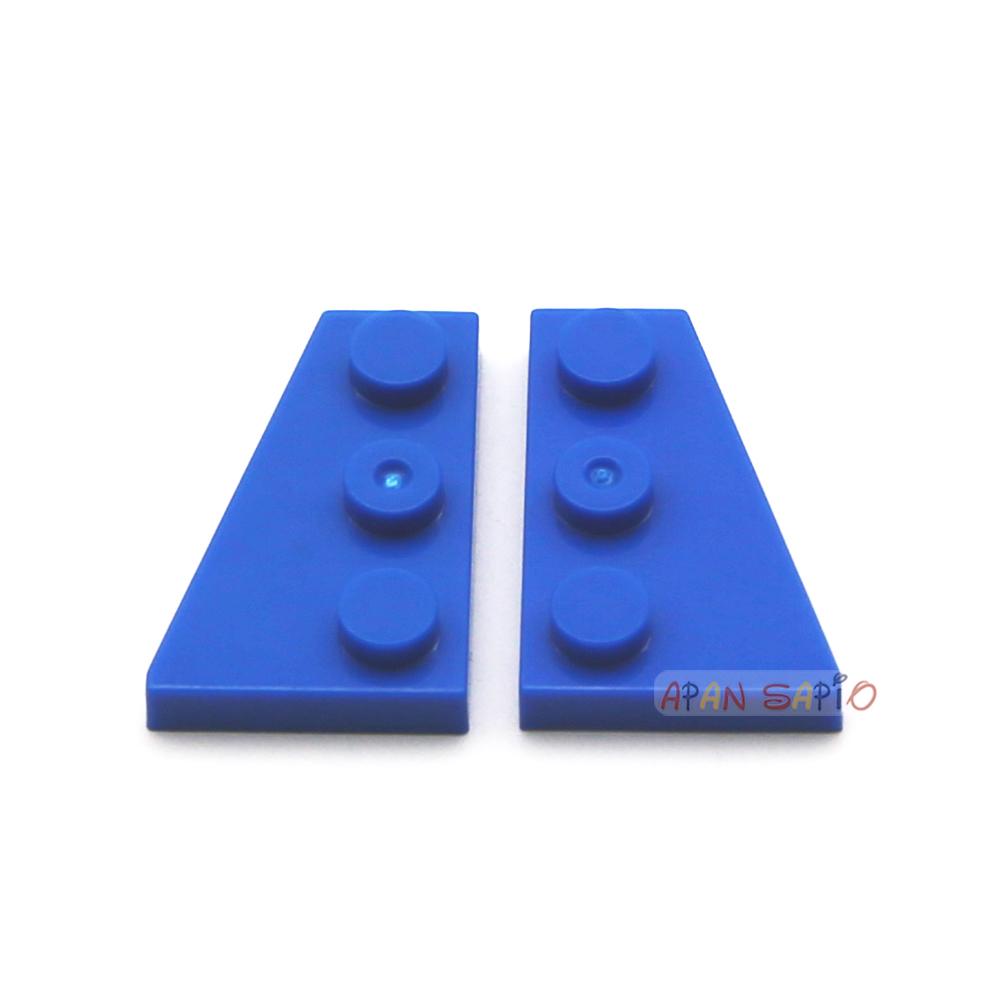 

10/50set DIY Building Blocks Bricks Wedge 2x3 Dots Figures Educational Creative Size Compatible With 43723 Toys for Children 10set синий