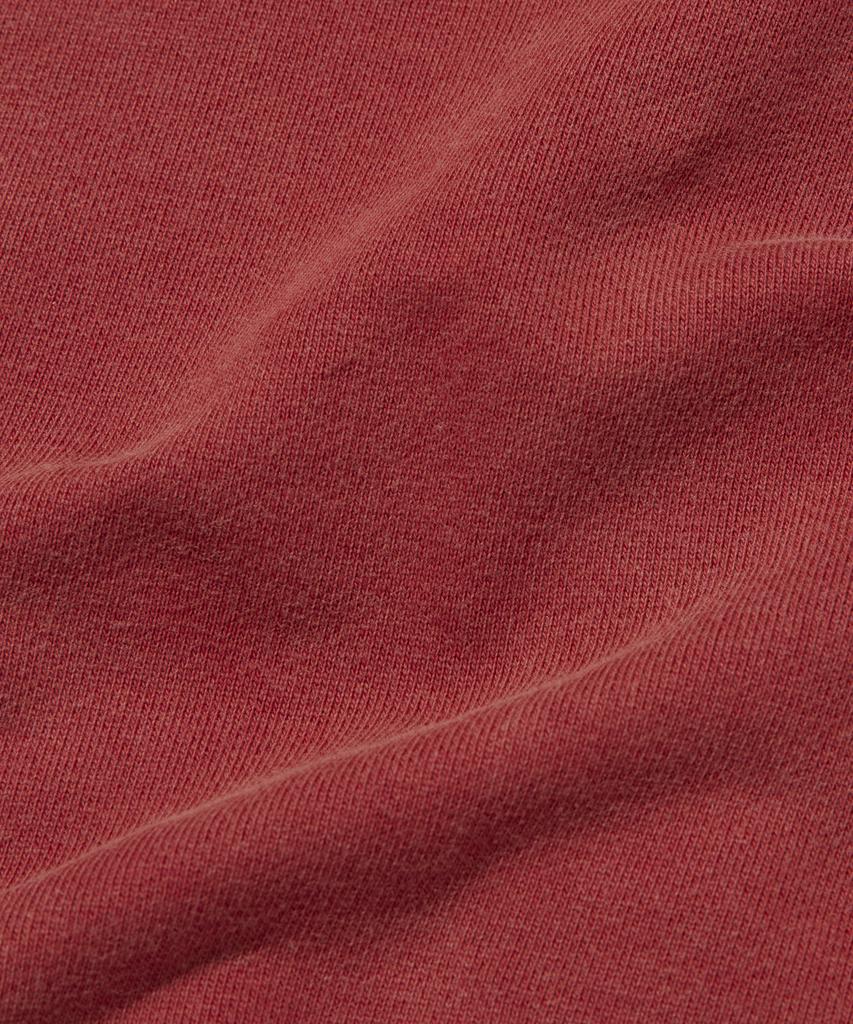 Suade Cropped Washed Hood Zip Up [Red]
