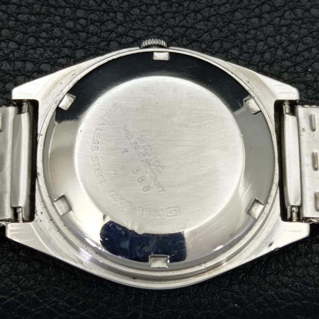 VINTAGE SEIKO 5 AUTOMATIC 6309A JAPAN MENS ARABIC WHITE DIAL WATCH A701219-5 R206a-a701219