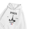 Sudadera con capucha de moda para mujer, tamaño europeo, Torre Eiffel de París