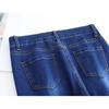 Straight Leg Stretch Jeans Women's High Waist Slimming Middle-aged Women Slim Casual Pants