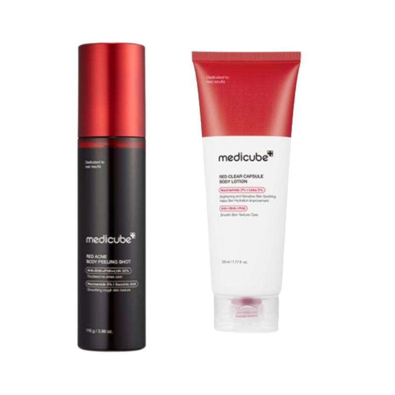 Medicube Set Peeling & Hydratant Corps Peeling Shot 110g + Lotion Corps Capsule 230ml