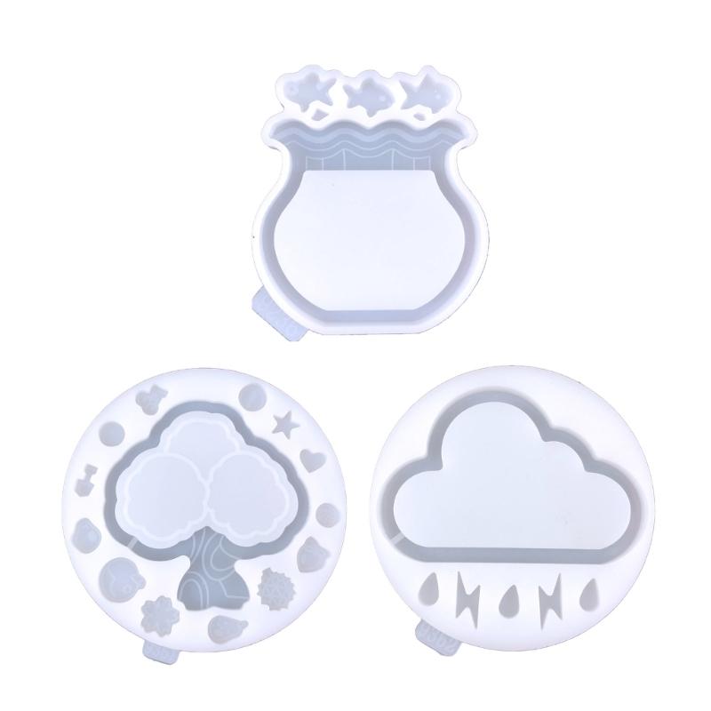 

Глянцевые силиконовые формы для декора, формы для украшения аквариума, деревьев, брелоков, DIY-формы для кулонов, ювелирных изделий из эпоксидной смолы 1