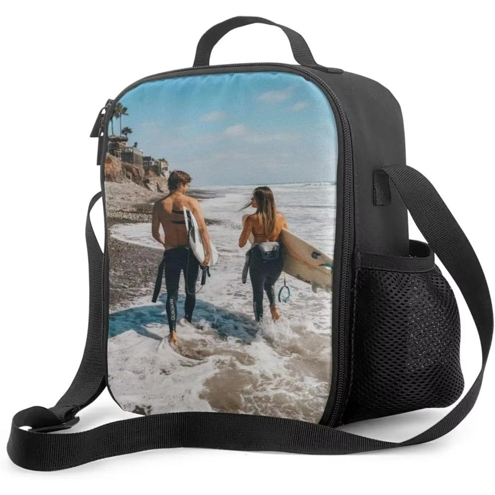 

Персонализированный термобокс для женщин и детей, фирменная сумка для ланча с контейнером, термосумка-холодильник для пикника в офисе 26.5x20x11.5CM бежевый