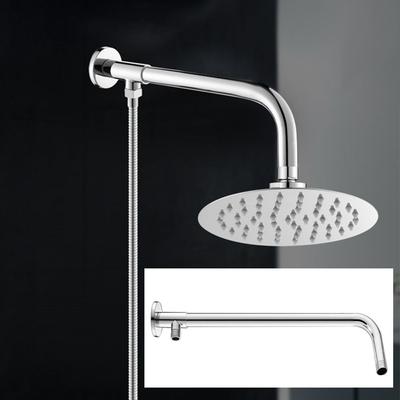 Bathroom Stainless Steel Wall Mounted Shower Arm Head Extension Pipe with Base