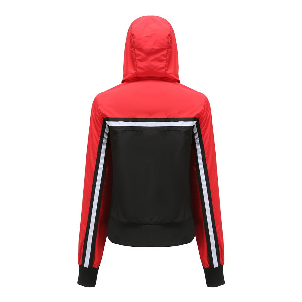 Women’s Jackets Drawstring Hooded Long Sleeve Windcheaters Zip Up Light Weight Trench Coat Windproof Outdoor Hiking Running Sports Outer Wear