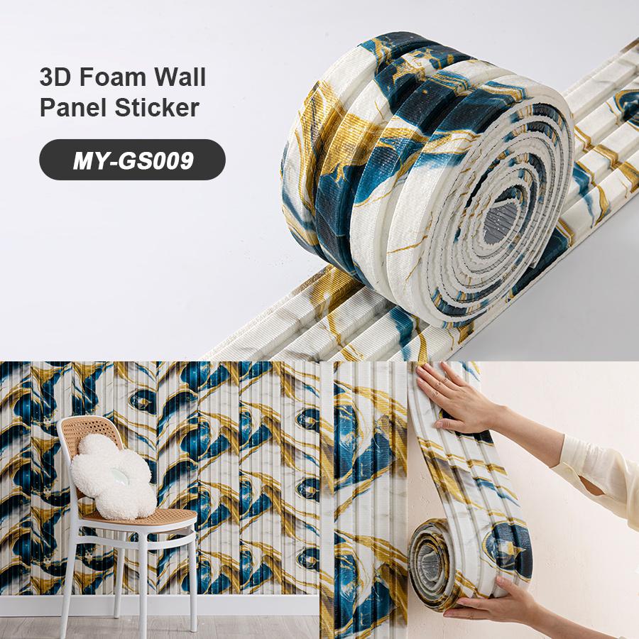 1Roll SXP Foam Wall Sticker 3D Wall Panel 11mm Thick Self Adhesive Skirting Board Wainscoting Suitable for All Indoor Spaces