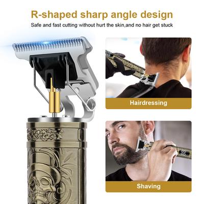 Vintage Hair Trimmer Cordless Electric Hair Cutting Machine Portable Shaver Barber USB Fast Charging Hair Clipper For Hairdresse