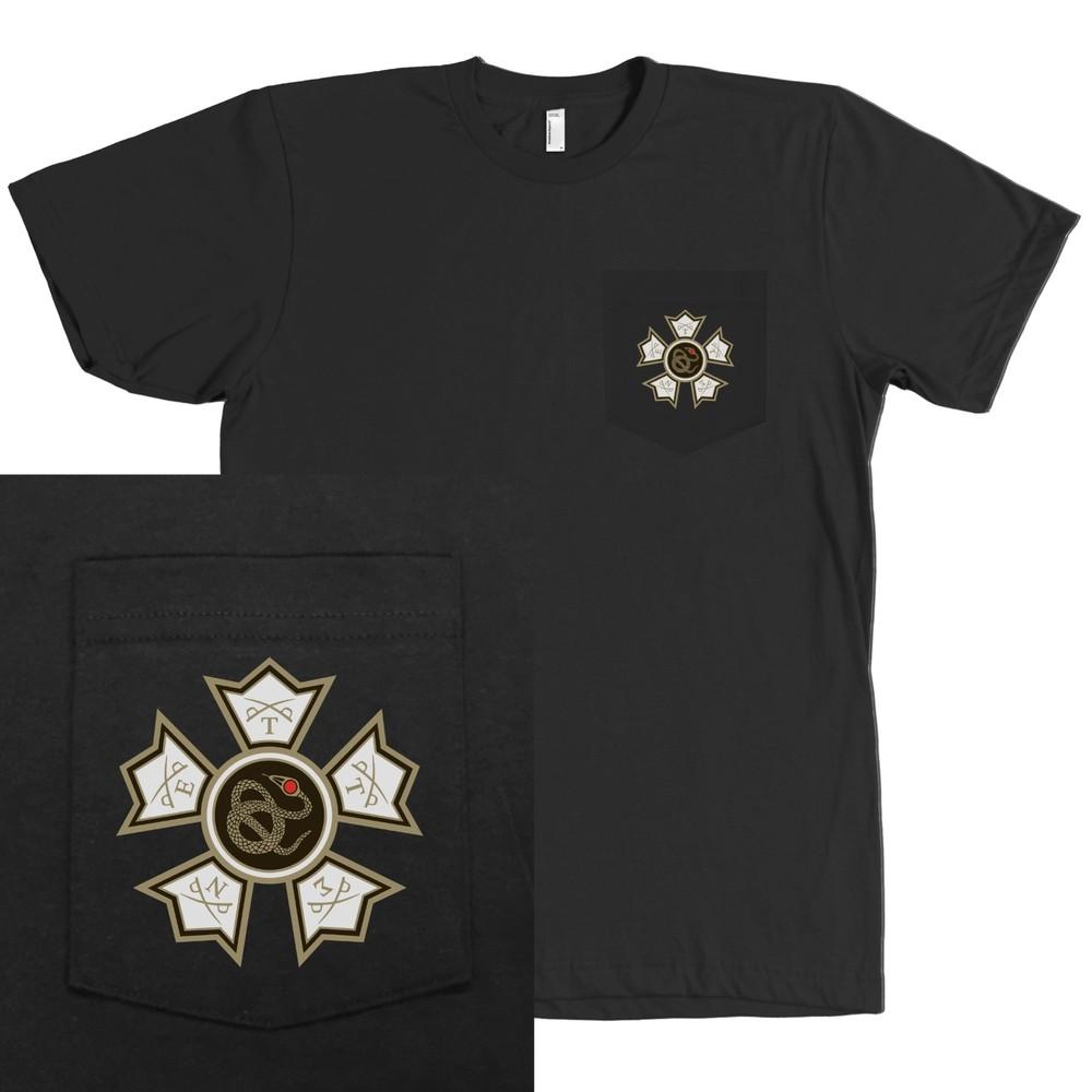 Sigma Nu Fraternity Bella + Canvas POCKE Sig Nu Badge Unisex T-Shirt XXXL
