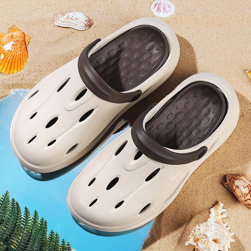 Hole shoes men's new summer platform travel beach bag head sandals outside