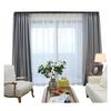 2020 Silver-Gray Wood Grain Carved Blackout Cloth Curtains, Bedroom Living Room Curtains