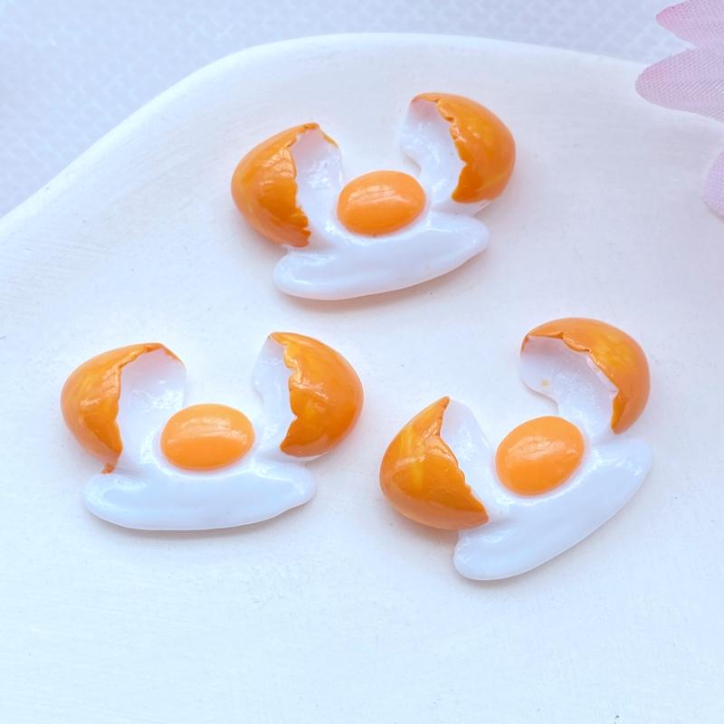 10Pcs New Cute Resin Mini Egg Flat Back Cabochon Scrapbook Kawaii DIY Embellishments Accessories