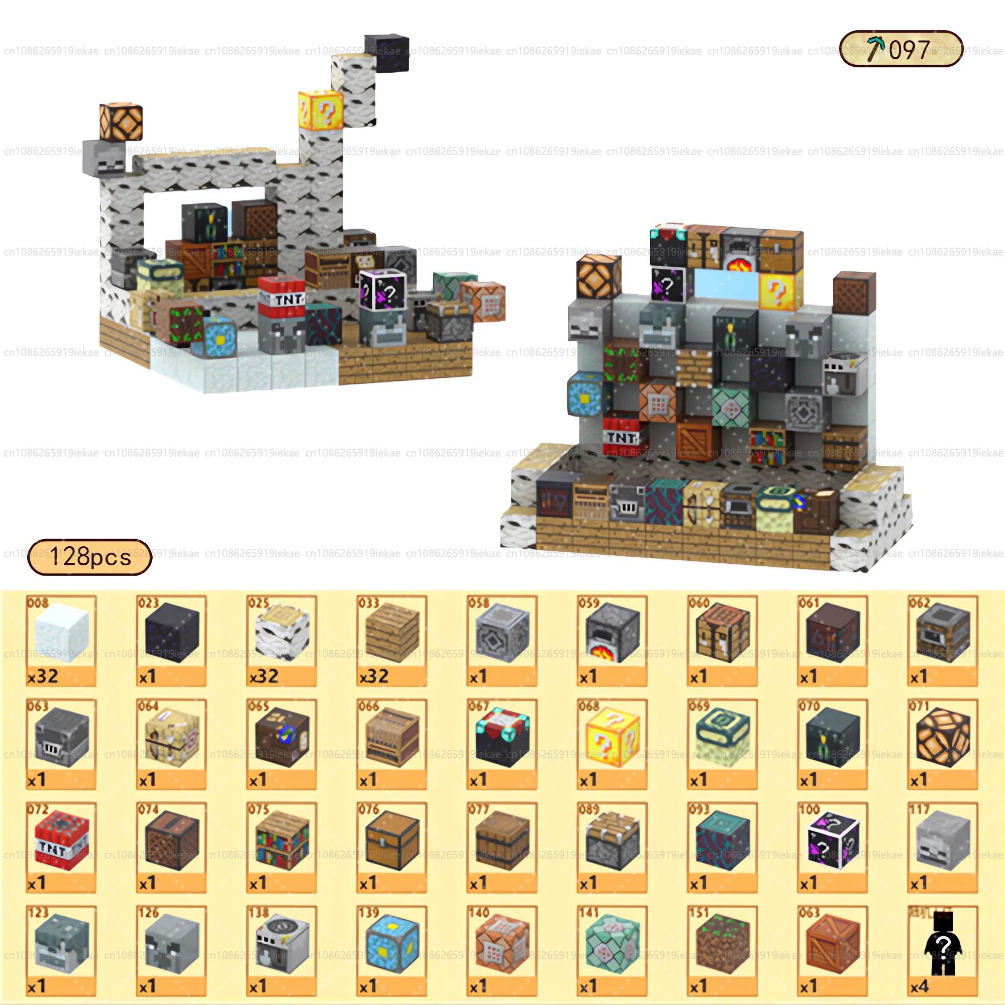 

Магнитные строительные блоки Mine World Магнитные кубики Лесной набор для мальчика девочки ребенка возраста 3+ Сделай сам модель Детская STEM сенсорная игрушка подарок