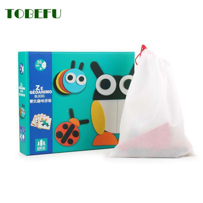 Montessori Educational Wooden Toy Jigsaw Puzzle Board Set Colorful Baby Educational Toys for Children Learning Developing Toy