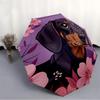 1pc Dachshund Flowers Auto Open/Close Umbrella - Compact Travel Umbrella, 8-Rib Heavy-Duty Construction, Ideal Gift, Outdoor Accessory, Styl