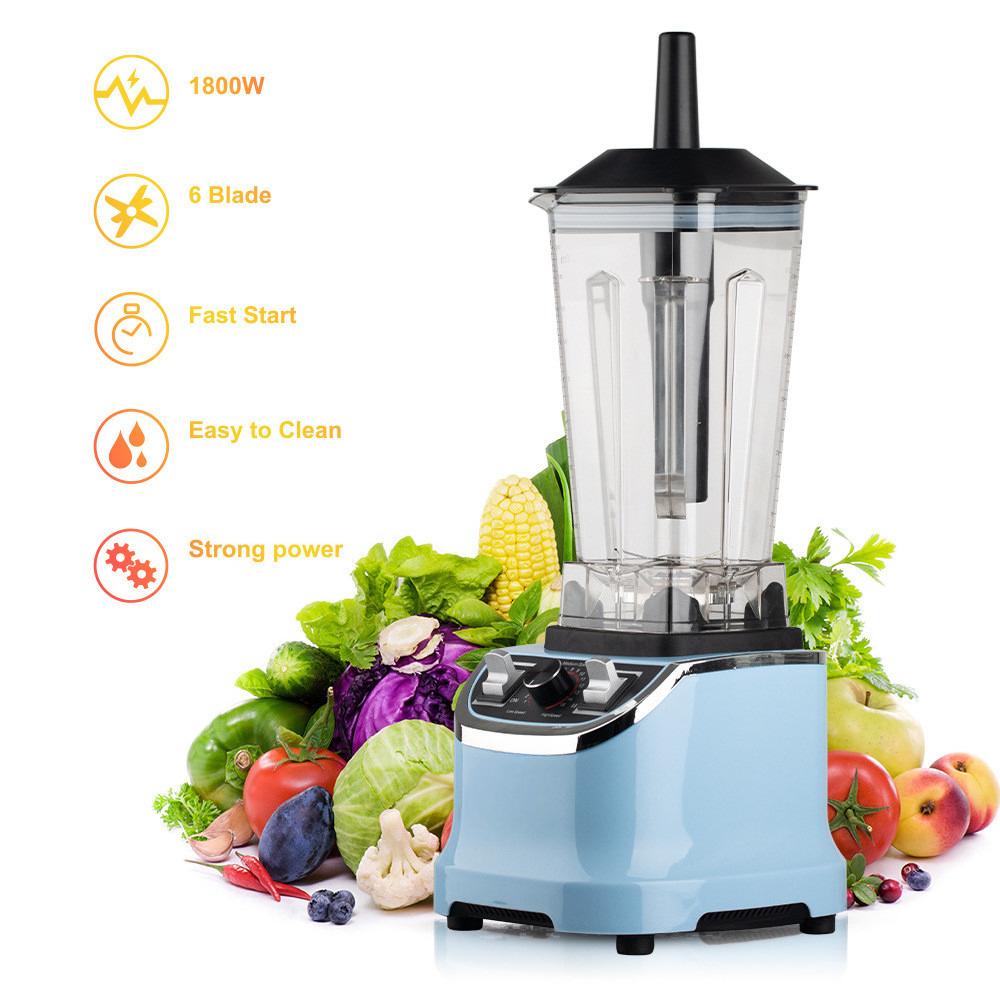 1800W Commercial Smoothie Processing Equipment Household Multifunctional Fruit Juicer High Power Electric Blender