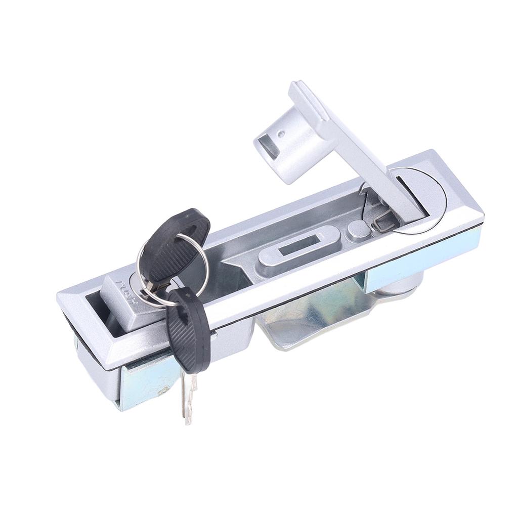 RV Door Handle Latch Security Lock with 2 Keys Chrome Plated Zinc Alloy for Motorhome Yacht