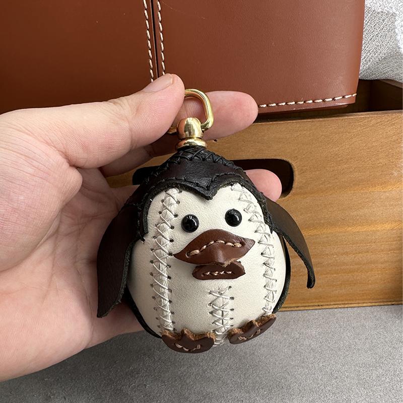 Genuine Leather Ornaments Ornament Penguin Doll Lovely Doll Gift Cowhide Display
