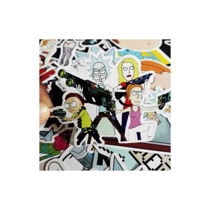 Premium 35pcs Rick And Morty Car Sticker Decal Style Character Decoration Paper Hot