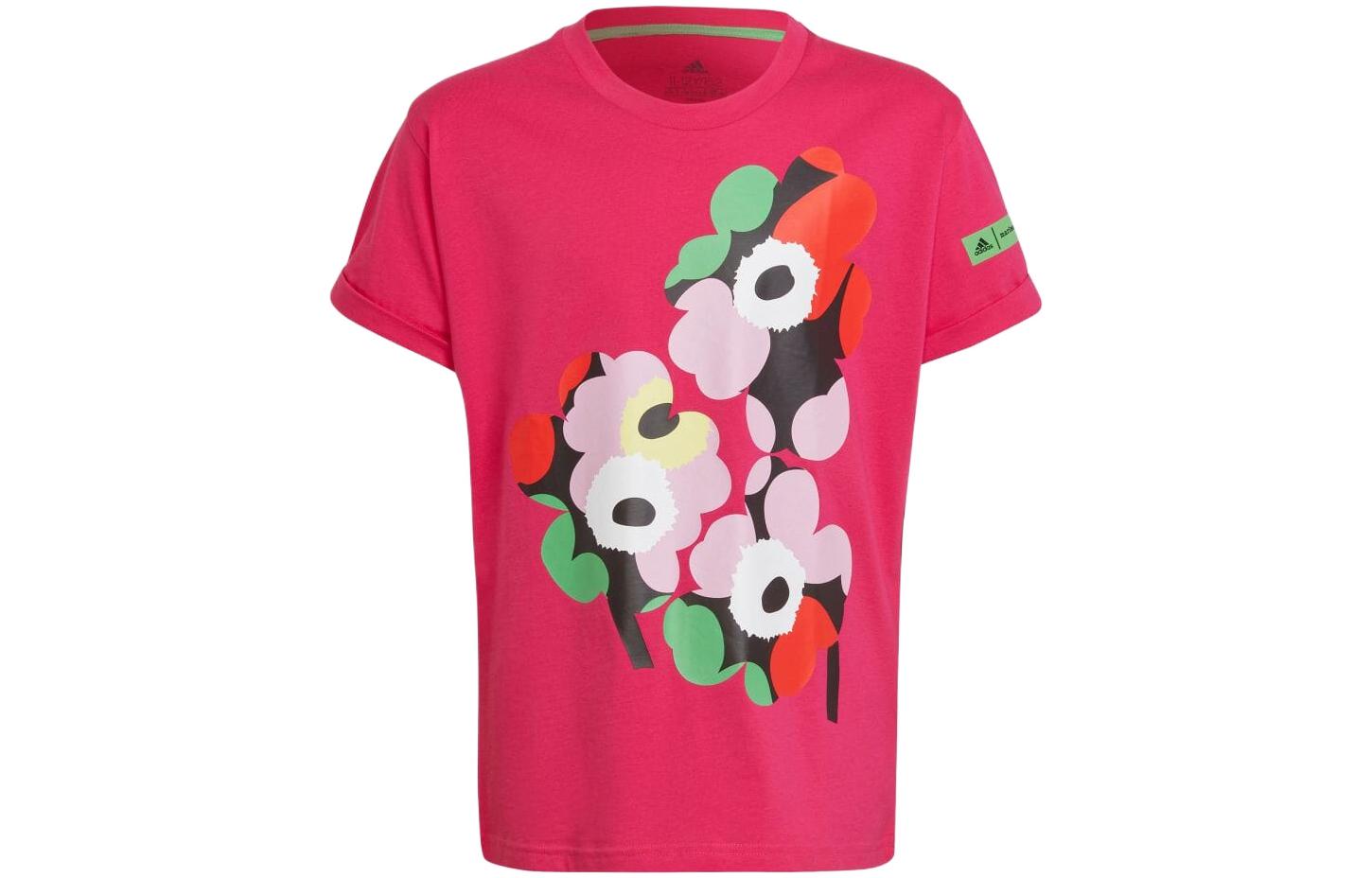Adidas X Marimekko Kids T Shirts Crew Neck Moderate HA4032 152