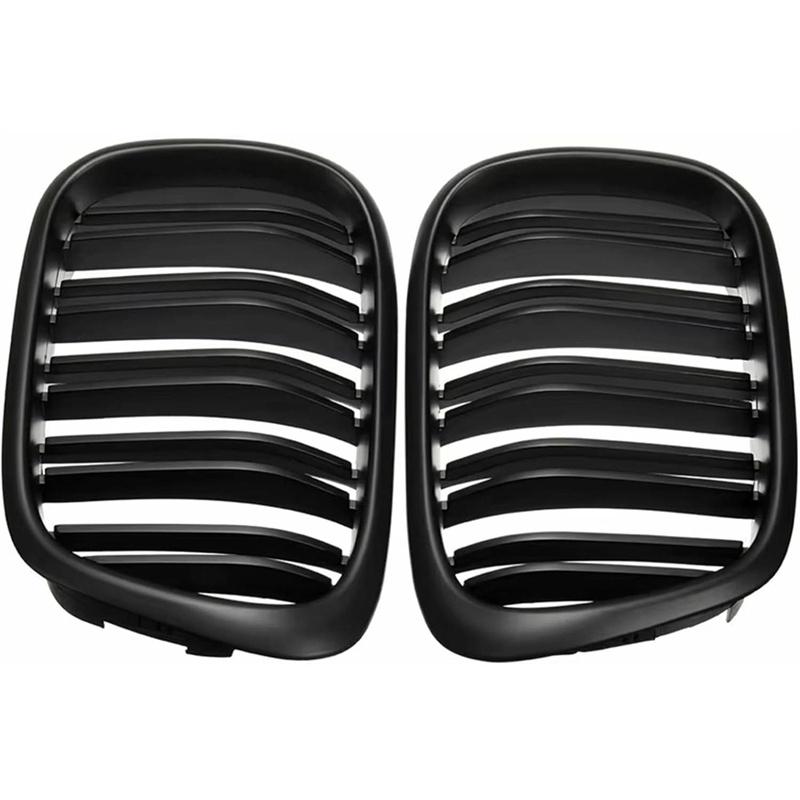 For Bmw 5 Series E39 525 528 530 535 1999-2003 Car Grille Front Kidney Grill Double Line Black 51137005837 51137005838