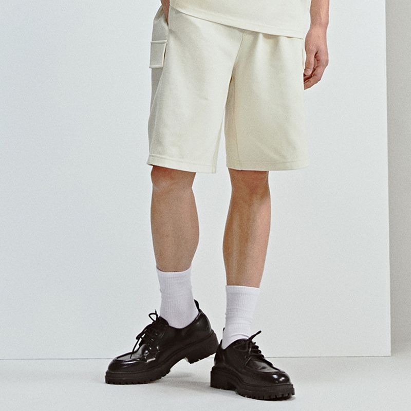 

HM Men s Casual Pants 2025 Summer New Loose Straight American Mid Waist Blazer Shorts 1288368 White 175/96