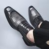 Fashion Men Oxford Shoes Luxury Crocodile Pattern Leather Shoes Lace-up Casual Business Wedding Party Shoes Business Formal Shoe